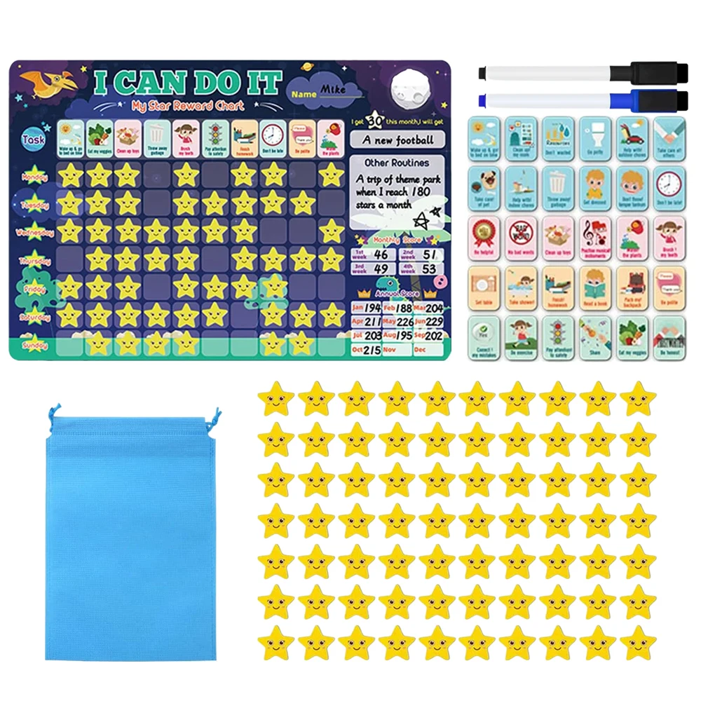 Magnetic Reward Chart Encourage Good Behaviour for School Walls File Cabinet