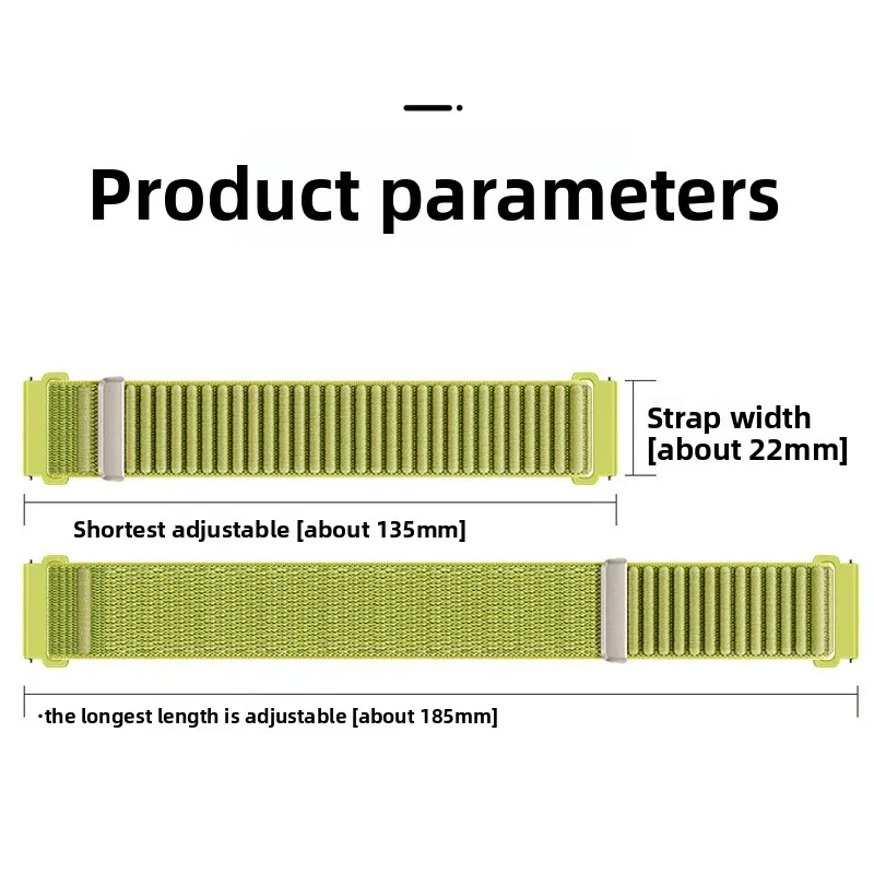 Huawei Watch GT 6 5 4 Pro、Forerunner 570 265 255、Samsungバンド対応、20/22mmナイロンストラップ、46mm調整可能交換用ブレスレット