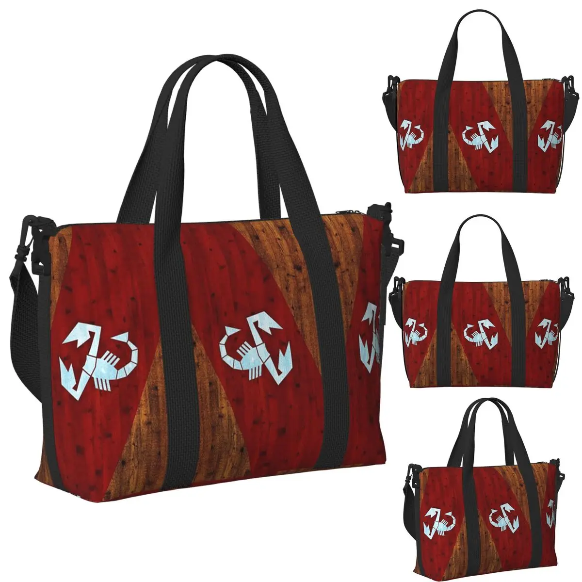 

Abarth Performance Premium Box Черная пляжная дорожная сумка Большая вместительная сумка-тоут для тренажерного зала Йога Женская дорожная сумка для покупок