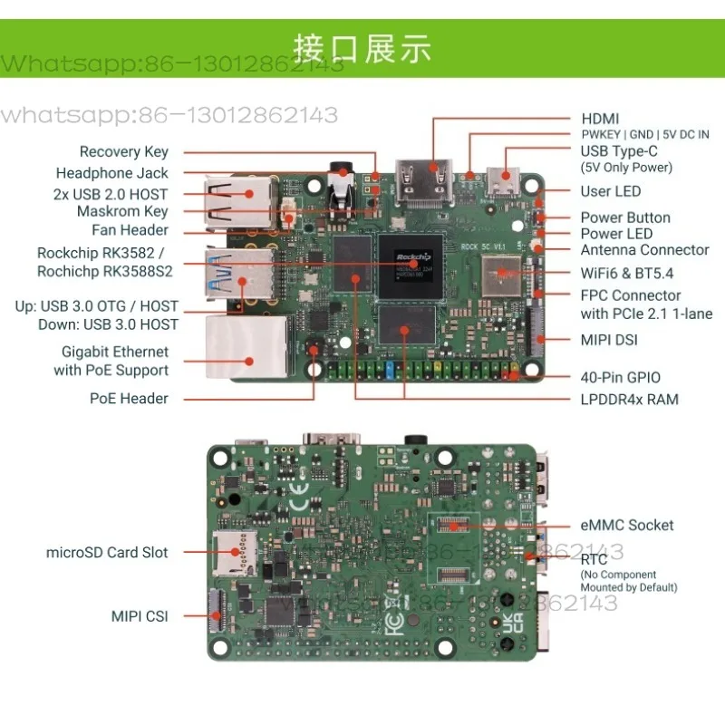 Mini main board ROCK 5C RK3588S2