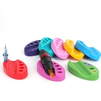 Silicone Tattoo Pen Holder Microblading Pigment Ink Cup Tattoo Pen Stand Makeup Tattoo…