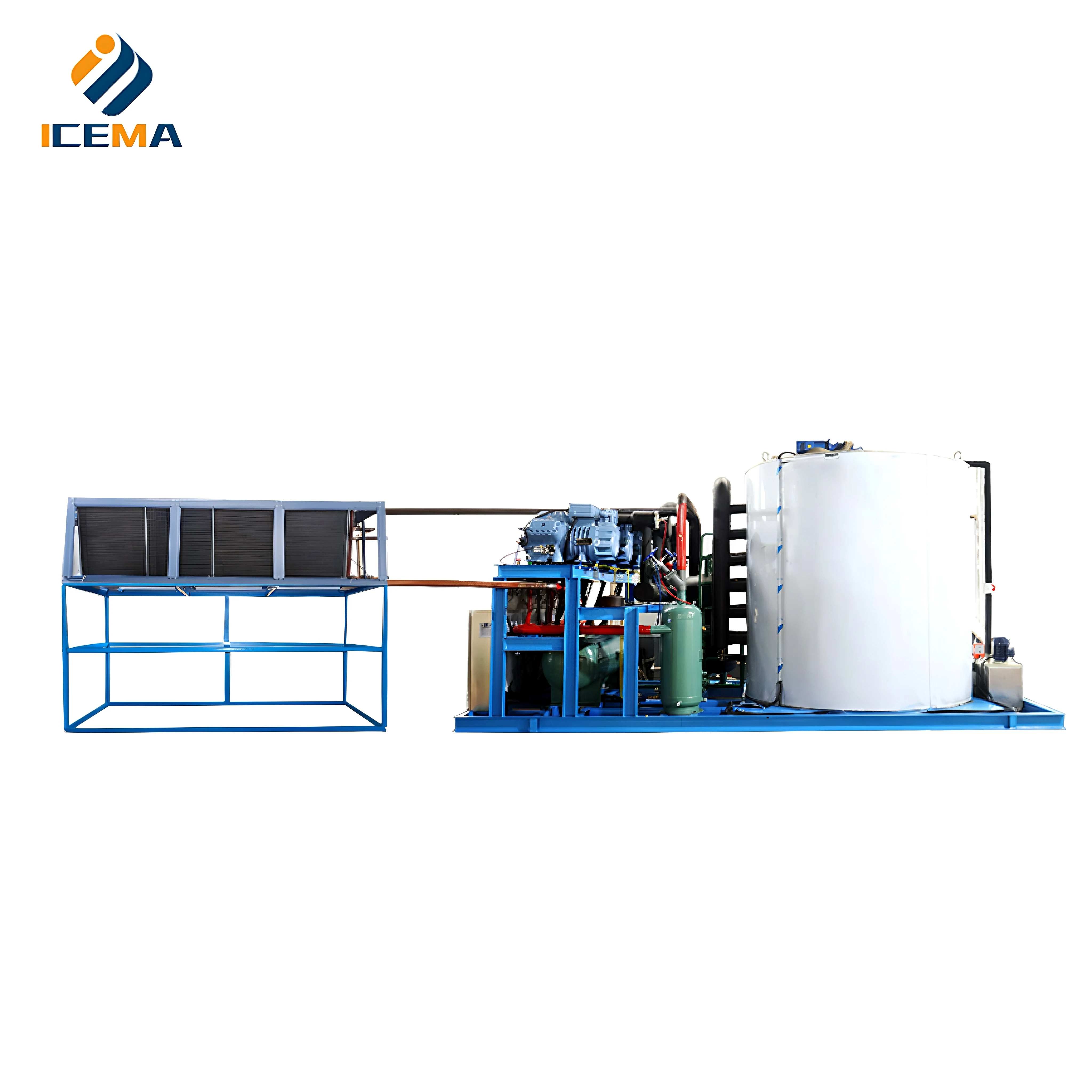 Máquina de Hielo en Escamas Automática Icema de 1, 2, 3, 5, 10, 20 y 30 Toneladas para Conservación Industrial de Alimentos