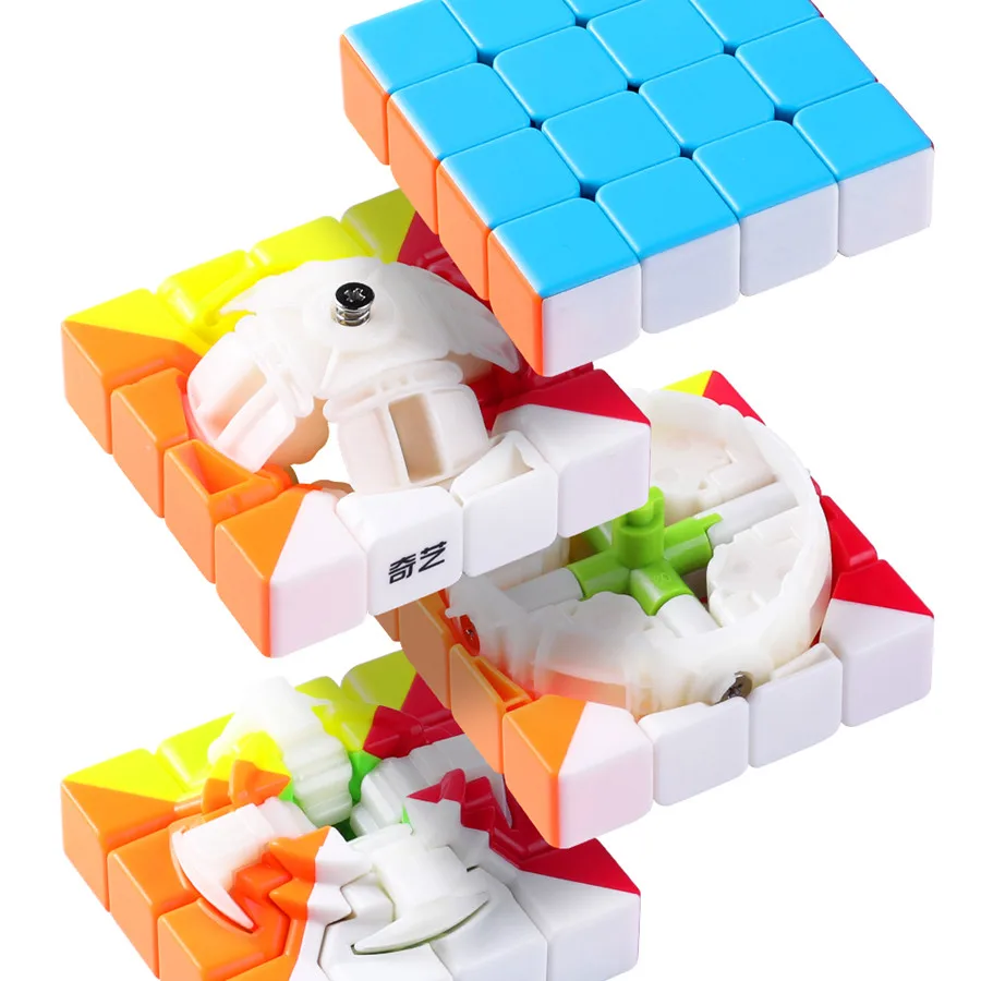 ألعاب الألغاز المكعب السحري اللاصق الاحترافي Qiyi ، ملصق أسود ، S3 ، 4x4 ، 59 ، W2 ، 4x4