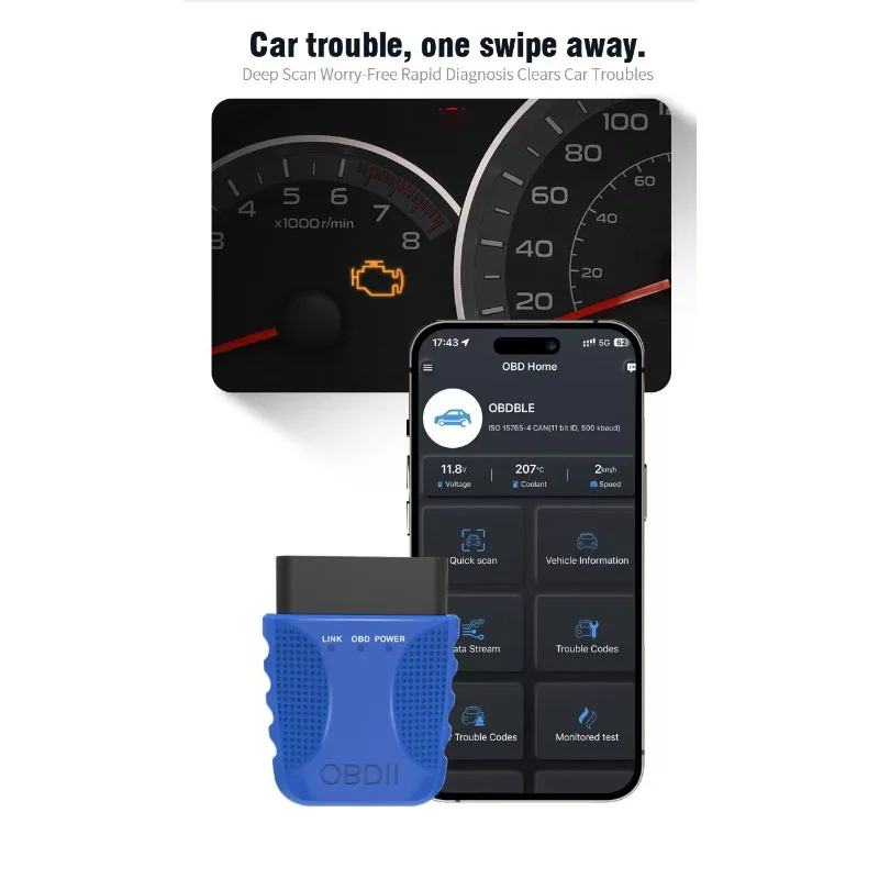 Automobile fault diagnostic instrument Engine fault clearance Software development obd diagnostic instrument