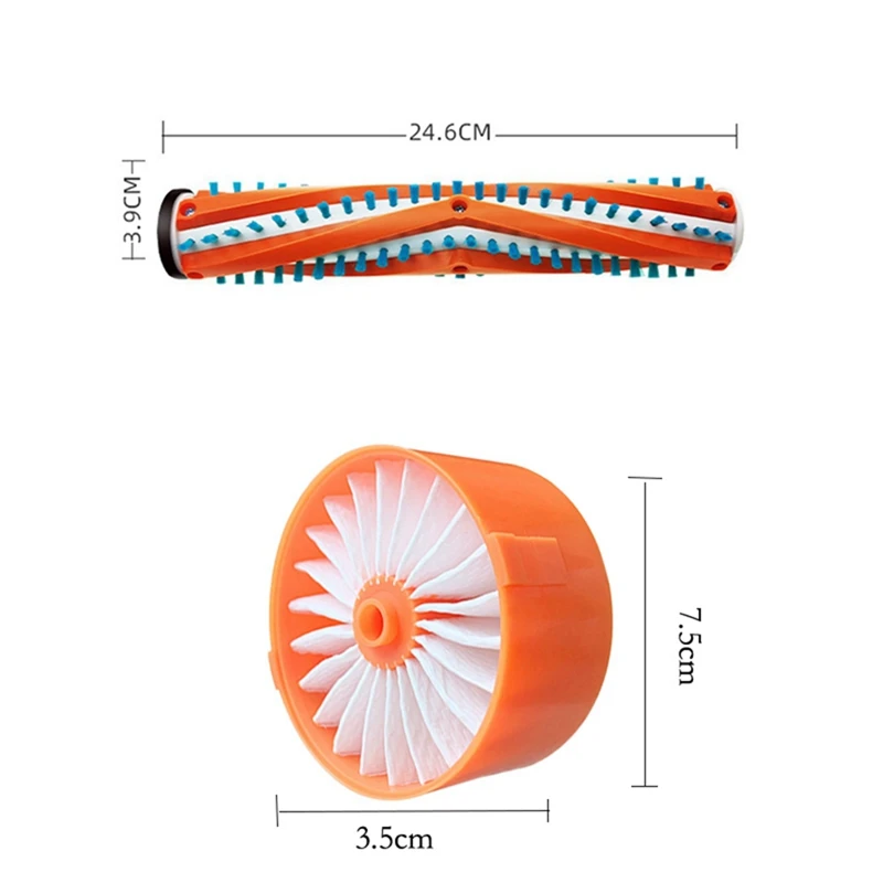 Para black + decker bsv2020g/bsv2020p powerseries extrema vara sem fio escova principal filtro hepa acessórios de substituição