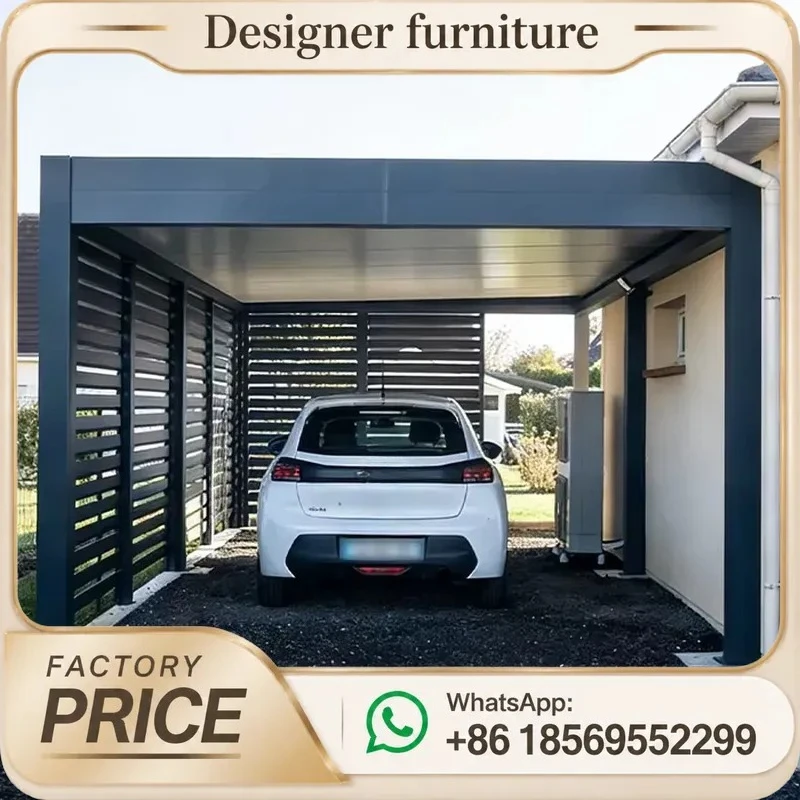 Motorized Louvered Pergola Aluminum Waterproof Bioclimatic Roof System With Side Screens For Balcony Patio Outdoor Shade