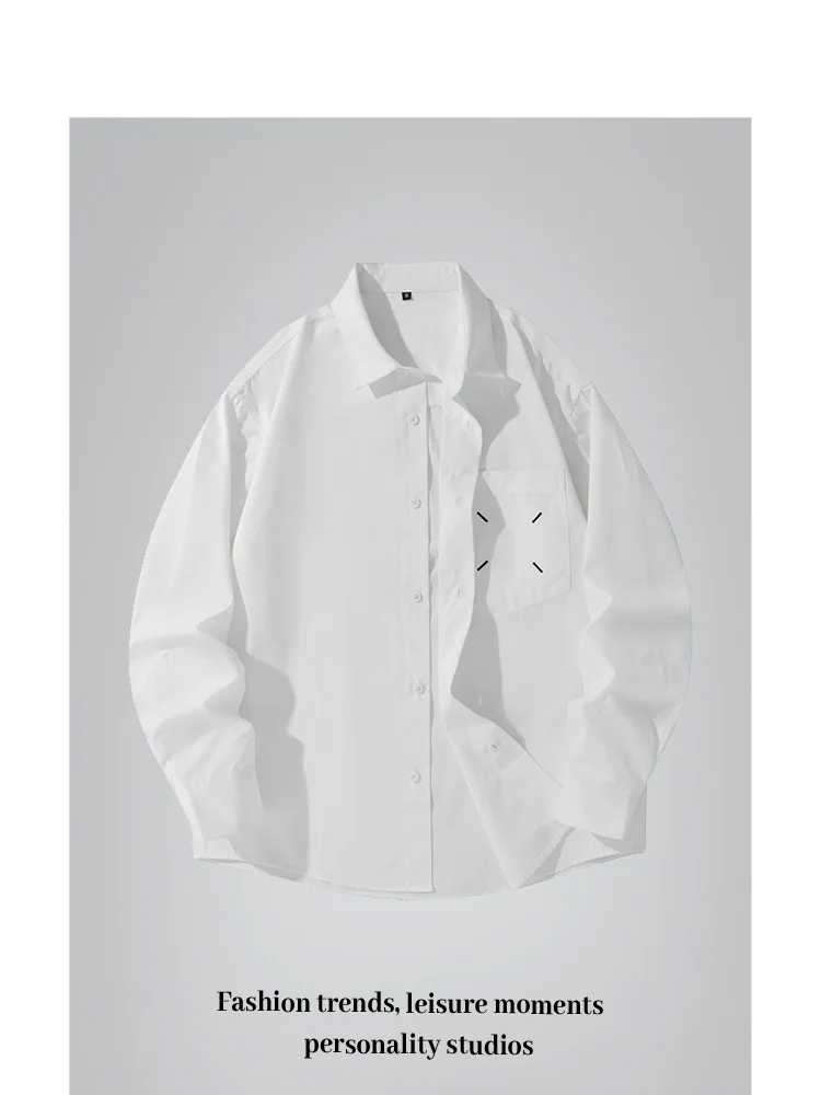 

ANXIE Brand Select Casual Long Sve irt Jaet High Street Design for Men And Women Autumn Faion Pure Color