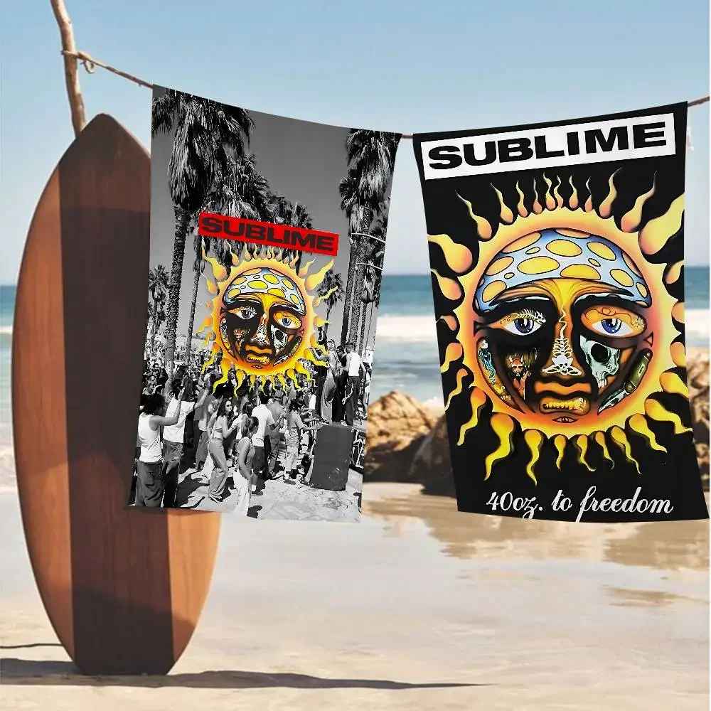 Band S-Sublime Beach Towel Colorful Bath Towels For Girl Microfiber Quick Dry Custom Sand Free Beach Yoga Spa Gym Pool
