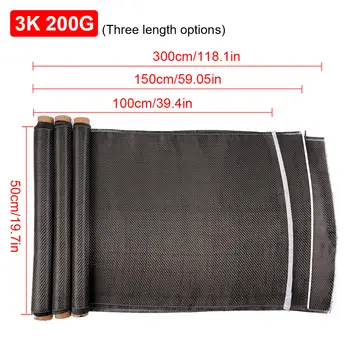 3K 200gsm 碳纖維布,幅寬 50cm/30cm,素面碳纖維布,適用於商業汽車零件和運動器材。 8 best sales 裁縫 - №2