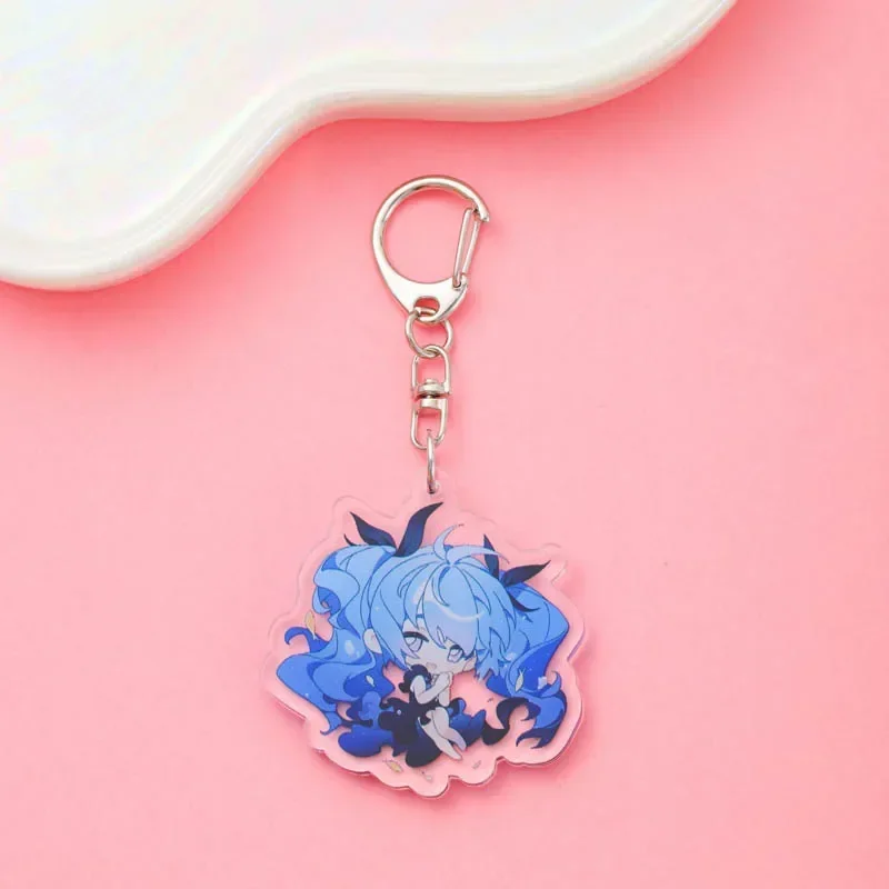 Anime Hatsune Miku Acrylic Keychain Accessaries Cartoon Funny Bag Pendant Cute Creative Bag Charm Car Keyring Friends Fans Gifts