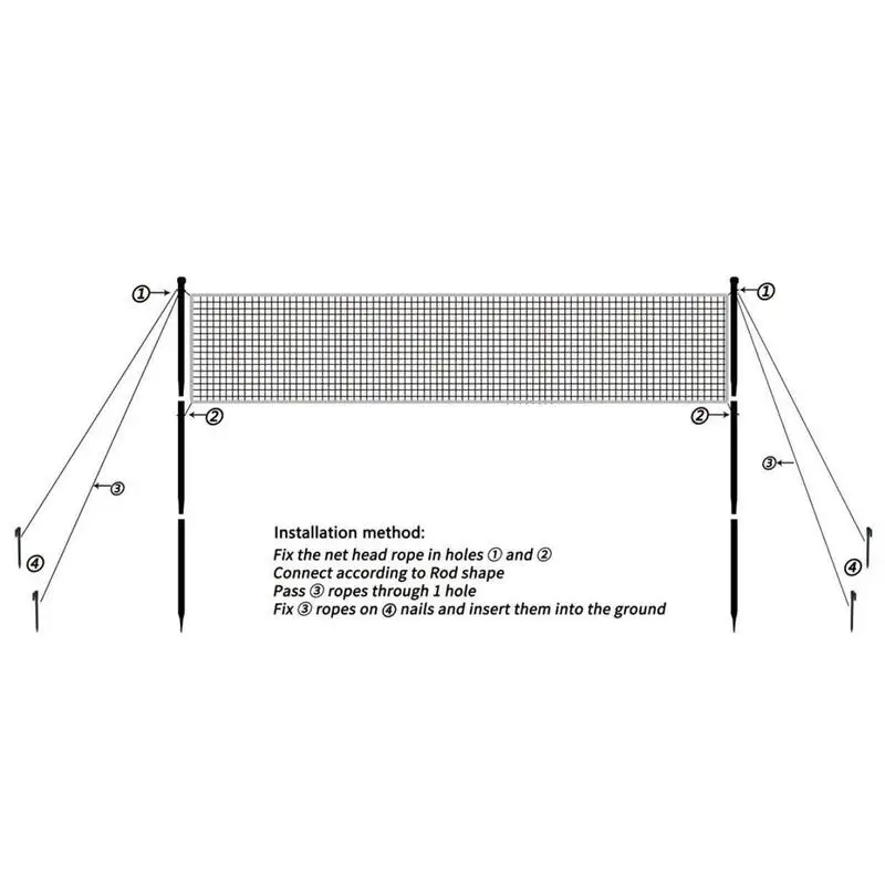 Professional Volleyball Net Heavy Duty Sports Net Badminton Net Rack Volleyball Nets With Storage Bag Volleyball Net With Stand