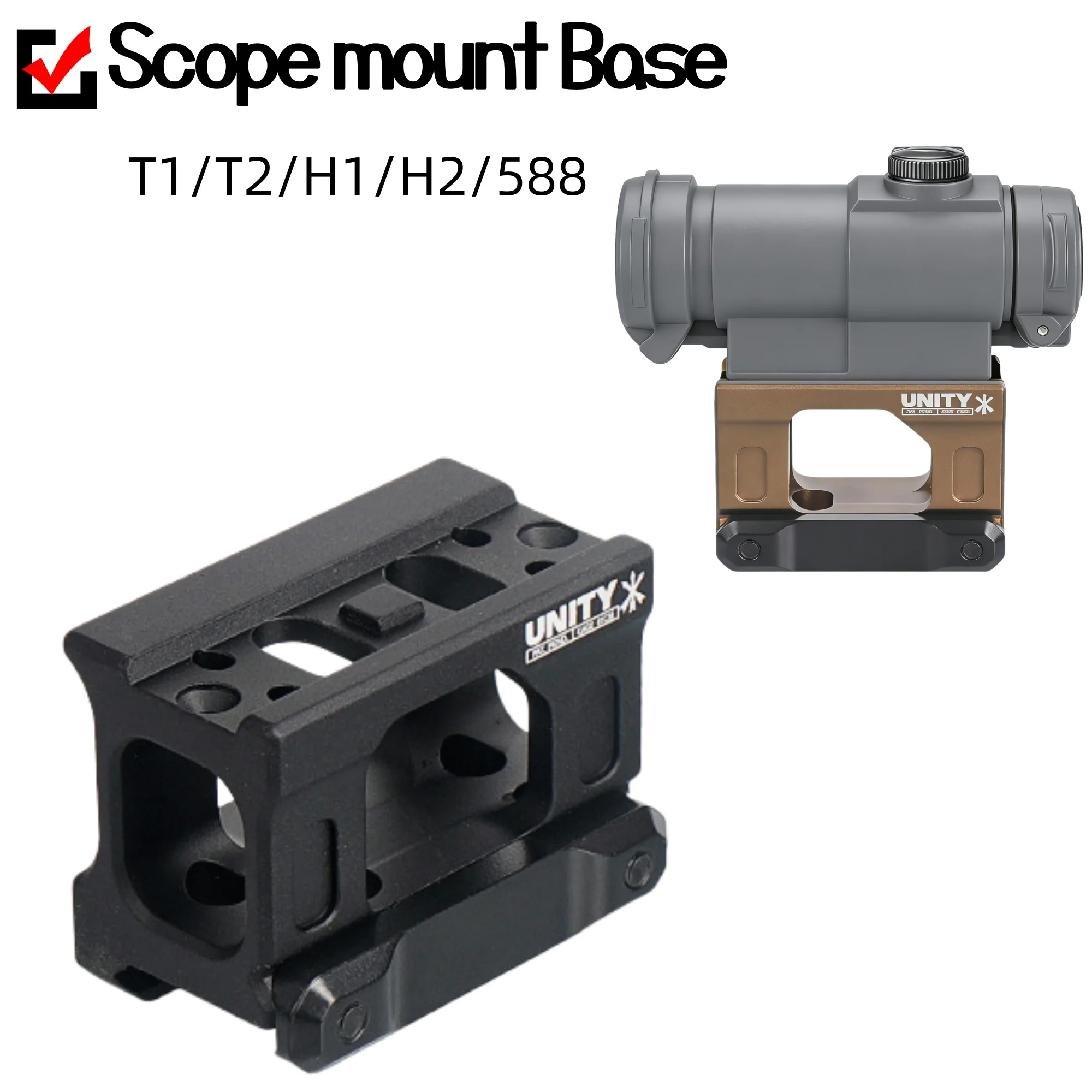 New YR271 UNITY Fast Riser Mount For Tactical Airsoft T2 ROMEO5 Red Dot Sight Scope DANIEL DEFENSE Universal Heightening Bracket