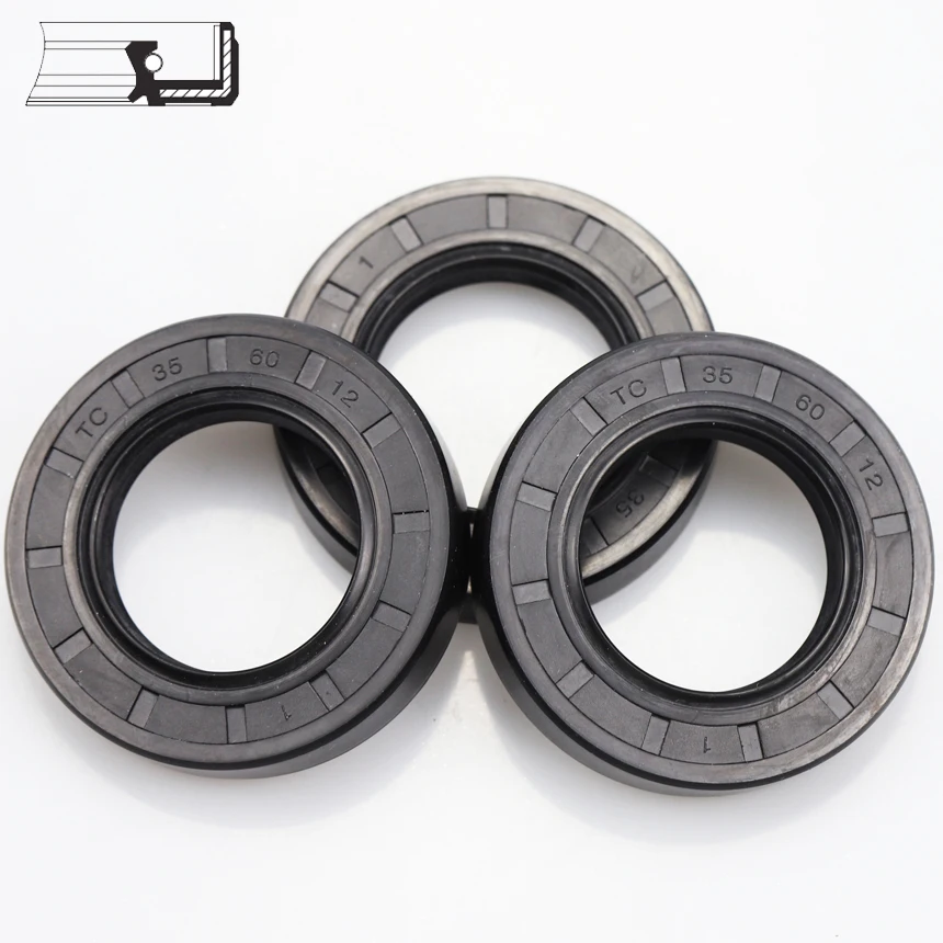 TC12 13 14*20 22 24 25 26 27 28 30 32 35 Rubber NBR Grooved Lip Spring Gasket Ring Sealing Joint Rotary Shaft Skeleton Oil Seal