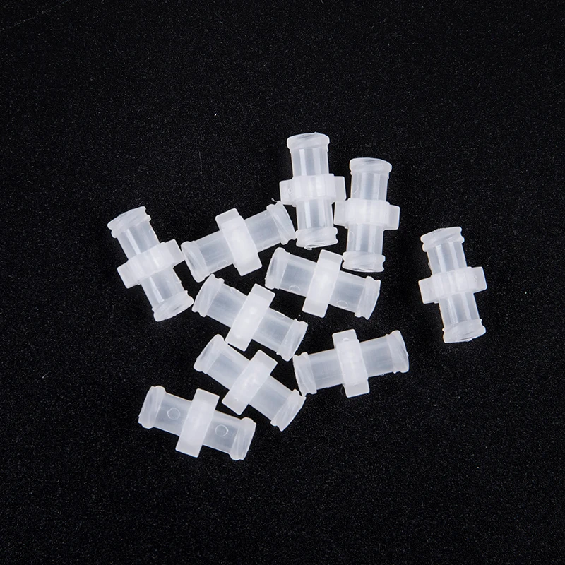 10PCS Transparent Female To Female Coupler Luer Syringe Connector Easy To Use Plastic for Pneumatic Parts Durable In Use