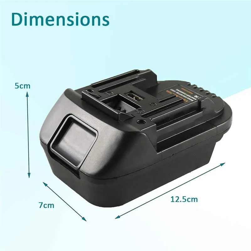 محول MT لبلاك اند ديكر، لكابل بورتر، لستانلي، لبطارية ليثيوم بوش 20 فولت (18 فولت)، جميع التحويل إلى أدوات ماكيتا 18 فولت