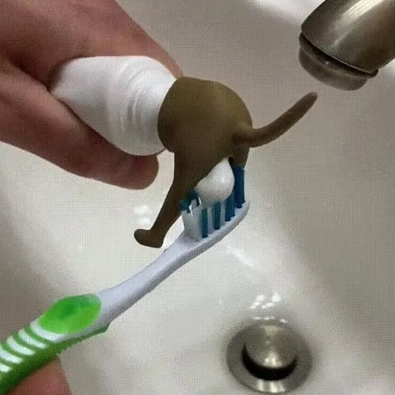 

Funny Pooping Toothpaste Cap Creative Toothpaste Tube Dispenser Head Cap Tricky Toothpaste Squeezer for Family Kids and Adults