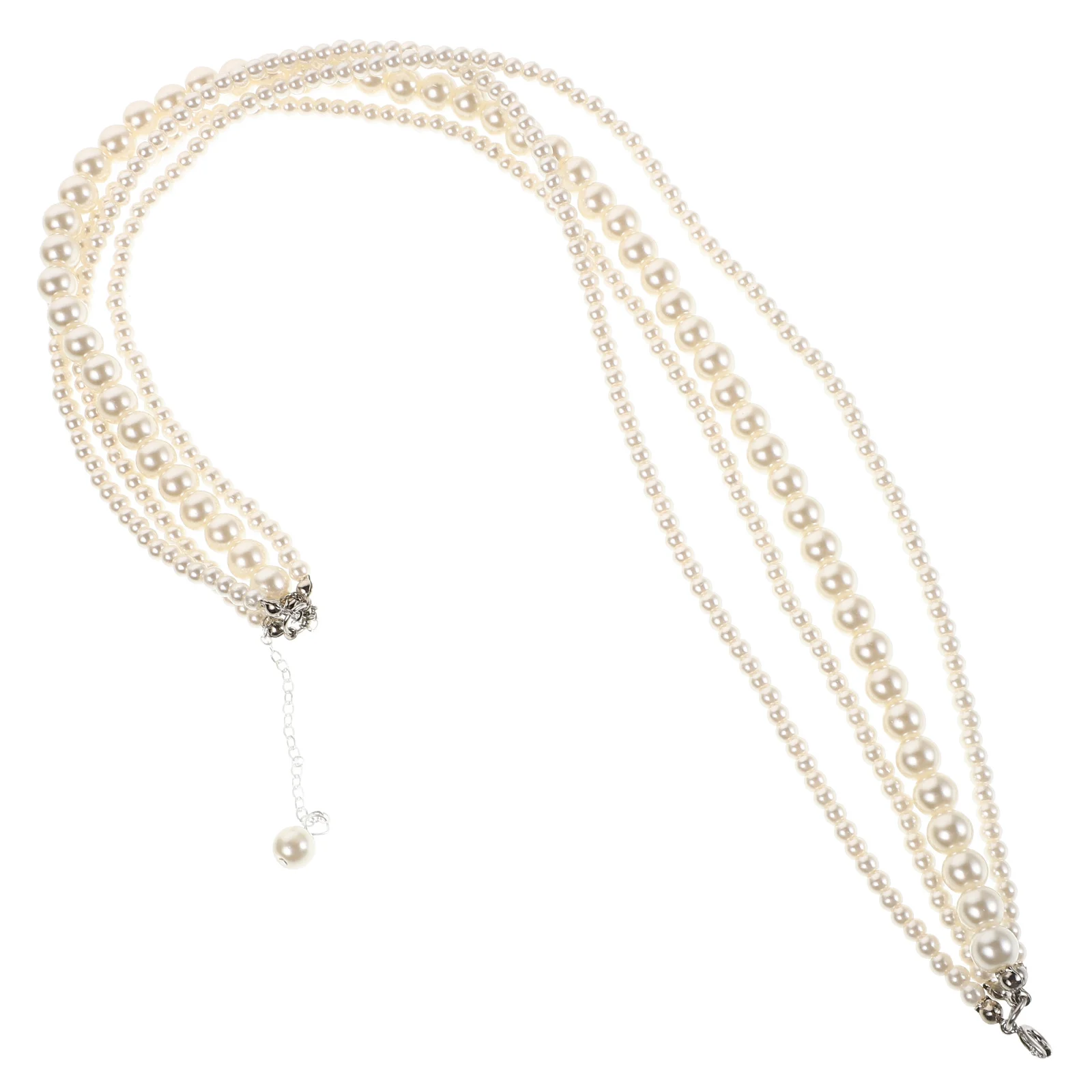 

Layered Pearl Necklace Women Vintage Baroque Multi-Strand Imitation Pearls Choker Fashion Jewelry Elegant Clavicle Chain