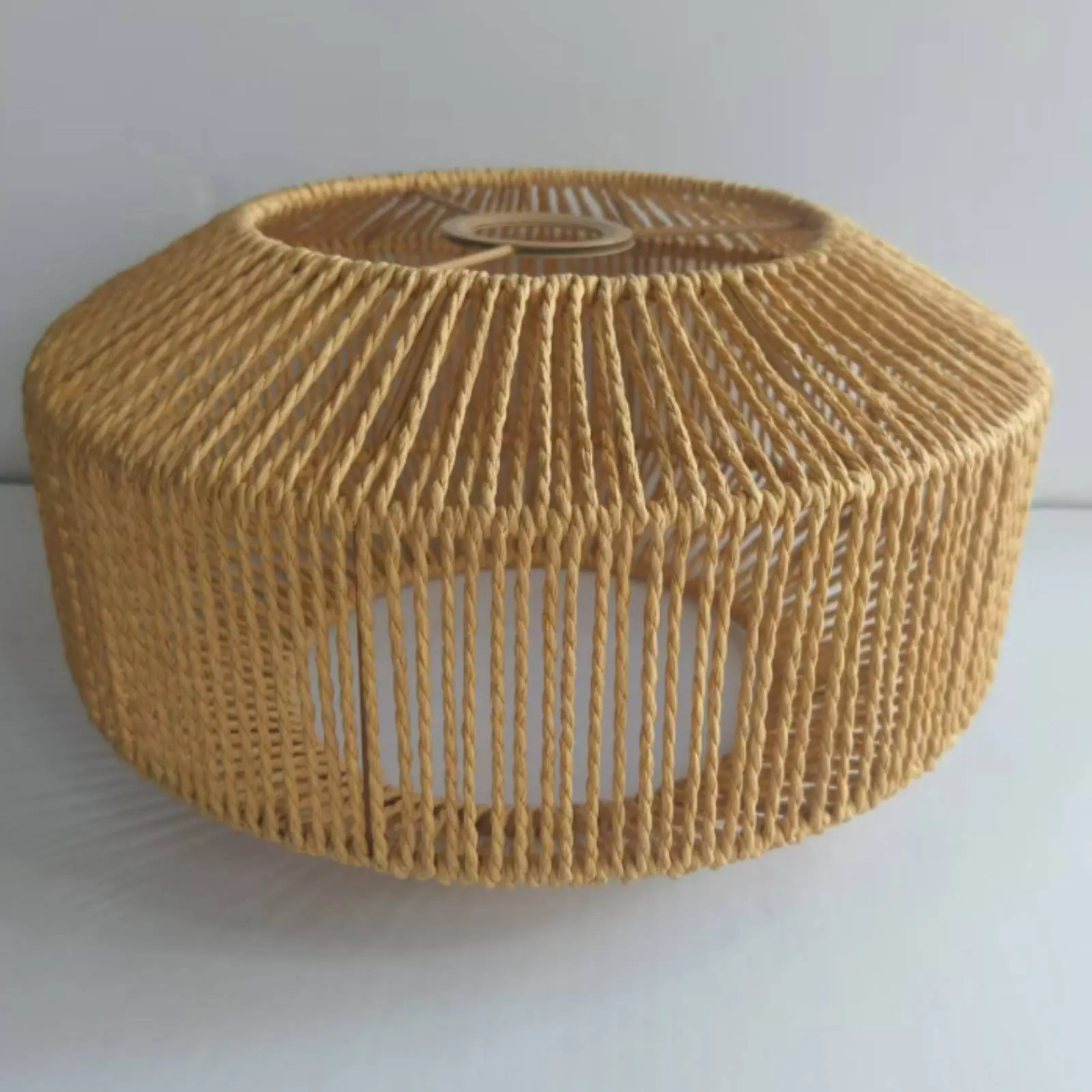 

Woven Paper Rope Lampshade Southeast Asian Inspired Rattan Design Drum Lampshade Bohemian Hanging Lamp Shade Accommodates Common