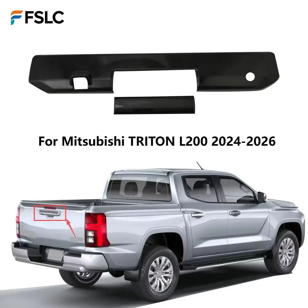 

⭐ Оригинальный ⭐ Накладка на ручку задней двери для Mitsubishi Triton L200 2024 года, глянцевая черная, из АБС-пластика, аксессуар для внешнего декора Pajero