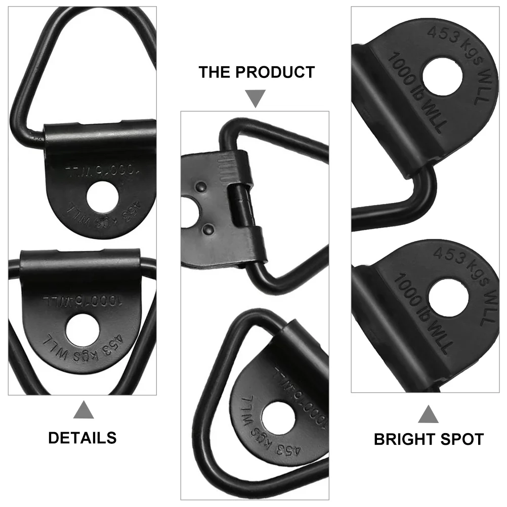 10 Pcs Heavy Hook Truck Ring Trailer Cargo Tie Downs Camping Electric Cable Bolt Anchor Carbon Steel Equipment