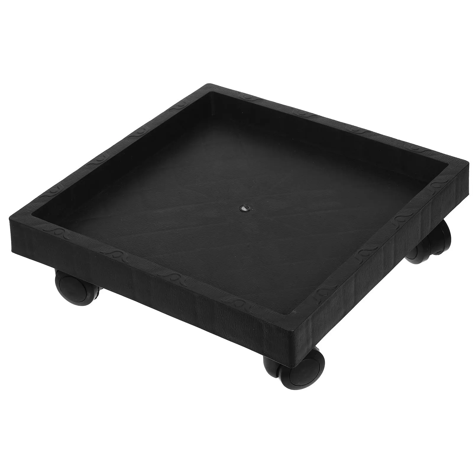 

Square Plant Stand with Wheels for Indoor Outdoor Garden Patio Durable Plastic Aesthetic Design Keep Area Clean and Tidy