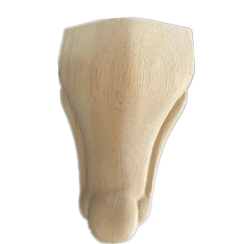 1 قطعة 12x6 سنتيمتر الأثاث الأوروبي القدم منحوتة الخشب تلفزيون خزانة مقعد القدم خزانة حمام الساقين أثاث الحمام أقدام خشبية #2