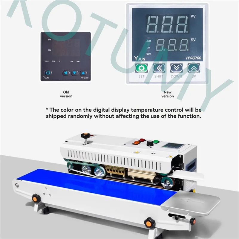 FR-900 Automatic Sealing Machine Plastic Bag Mooncake Washing Powder Desktop Household Food Continuous Sealing Machine 