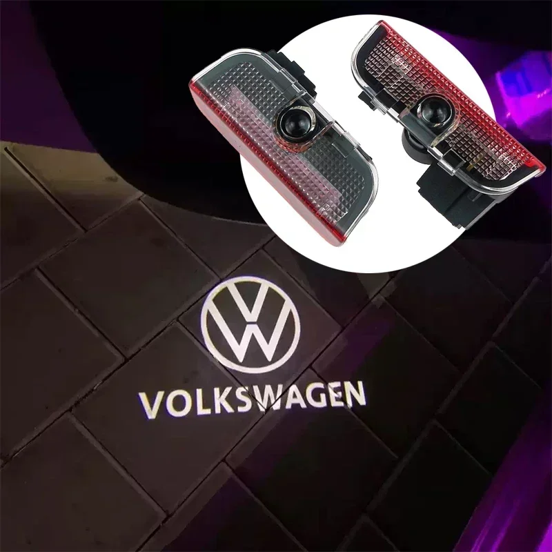 

2PCS/Set For Volkswagen VW Golf CC Touareg Passat Scirocco Tiguan Variant B8 Car Door Light Logo Laser Projector Welcome Light