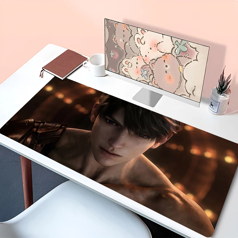 Mousepad Anime Mouse Pad Gaming Accessories Office Keyboard Pad Large Desk Mat PC Rubber Love And Deepspace Caleb Extended Pad