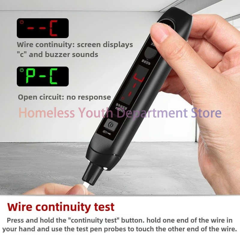 Portable Voltage Tester Digital Display Tester Pen Rechargeable Breakpoint Voltage Measurement Tools Electrician Detector