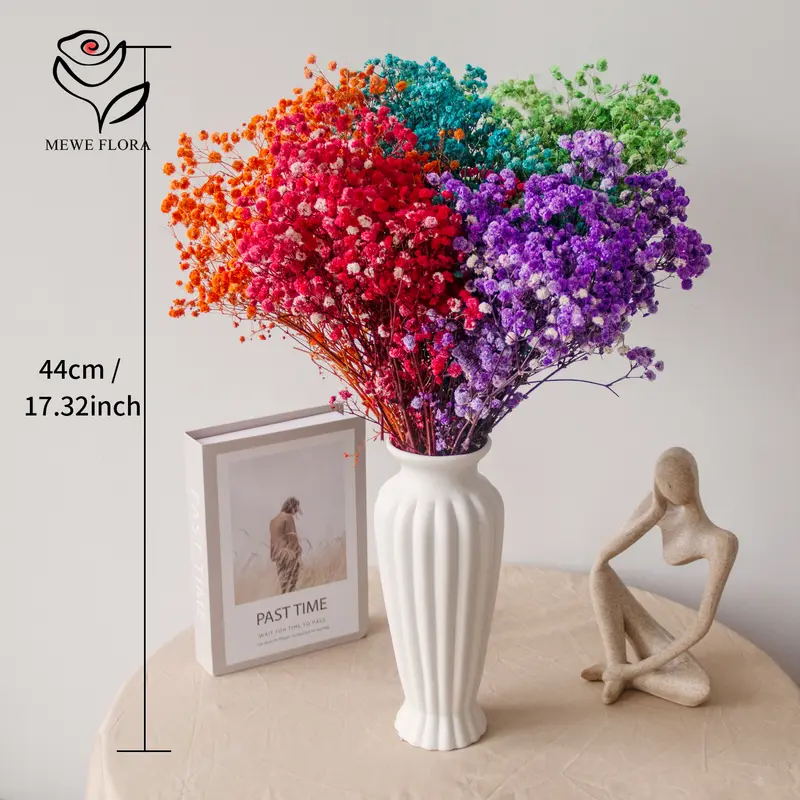 80g Mix Gypsophila Baby Breath Dried Flower Bouquet Boho Wedding Photo Prop Decoration Preserved Gypsophile Home Room Vase Decor - Image 2