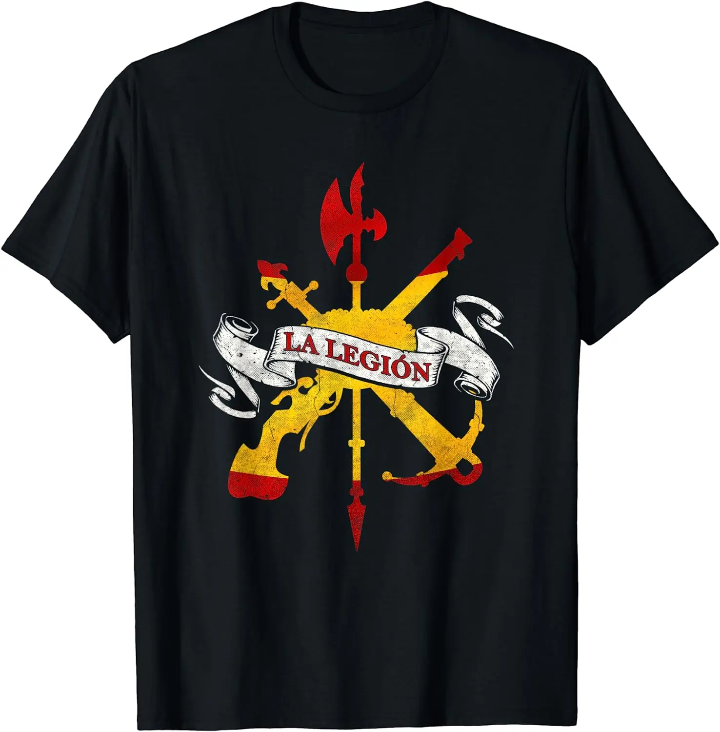 Escudo De Armas De La Legión Española T-Shirt Short Sleeve Casual Cotton O-Neck Shirts for Men