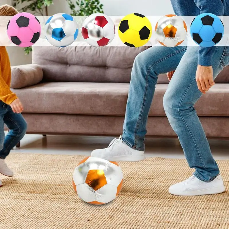 Pallone da calcio silenzioso per interni Pallone da calcio silenzioso da 25 cm Pallone gonfiabile in PVC Facile da impugnare Calcio interattivo ad alta densità