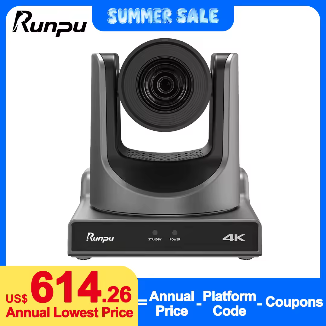 Runpu 4K60FPS NDI Camera POE 12X 20X Zoom AI Tracking PTZ Camera SDI HDMI USB POE IP Conference Camera for Church Live Streaming