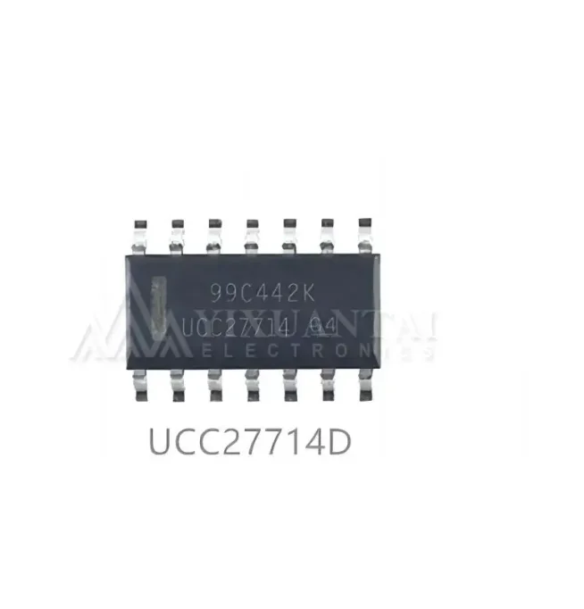 10pcs/Lot UCC27714D Driver 4A 2-OUT High Low Side Full Brdg/Half Brdg Non-Inv 14-Pin SOIC New