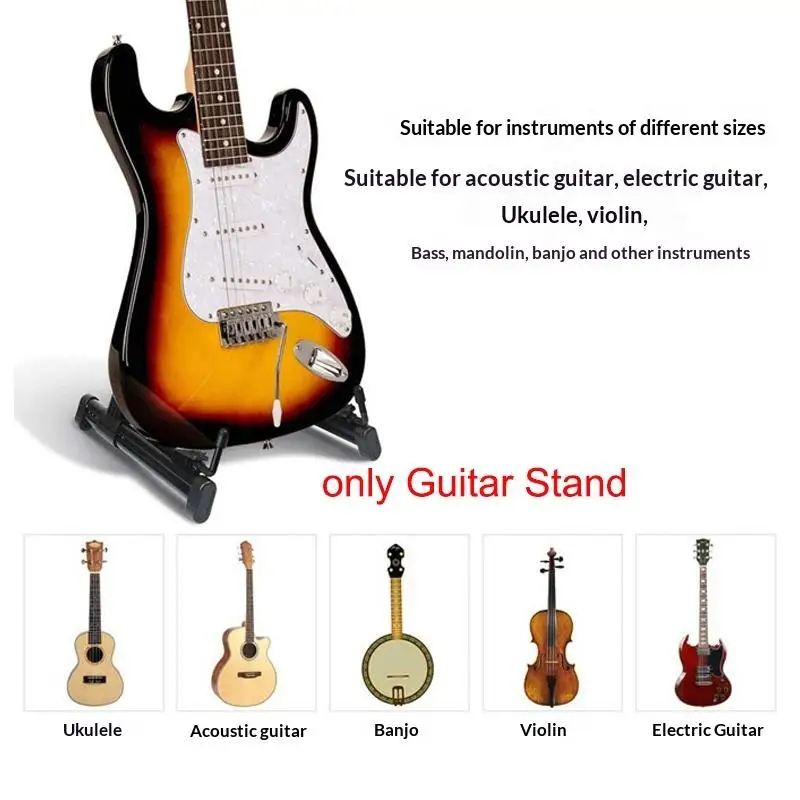 1Pc Foldable A-frame Guitar Stand For Acoustic Guitars Electric Guitars And Basses Lightweight And Easy To Use Home Floor Stand