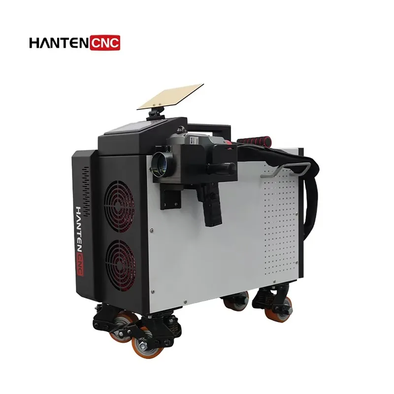 500W Portable Pulse Laser Cleaning Machine Wood Paint Removal Graffiti Rust Oxide Surface Cleaner Equipment