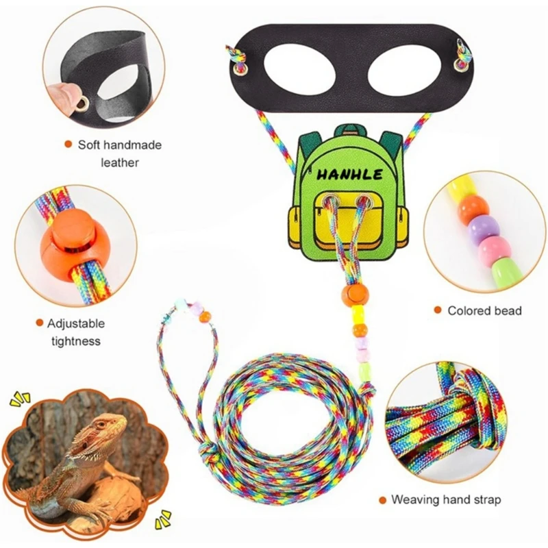 Comfortable Reptiles Leash for Lizards Strong Escape Proof Adjustable Harness Set for Outdoor Safety and Ease of Use best sale