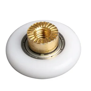 عجلات الباب الزجاجي المنزلق للحمام ، بكرات باب الدش ، ملحقات البكرة ، 4 قطع ، 20 مم ، 23 مم ، 25 مم ، 27 مم 10 حافة عجلة مبيعات رئيسية 20 كروم - رقم 3