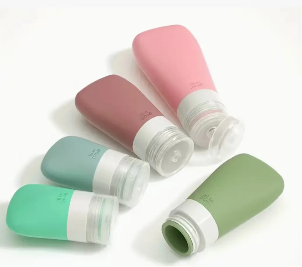 30/60/90ml Portable Silicone Travel Bottle Cosmetic Storage Refillable Lotion Bottle Shampoo Container Squeeze Tube Empty Bottle