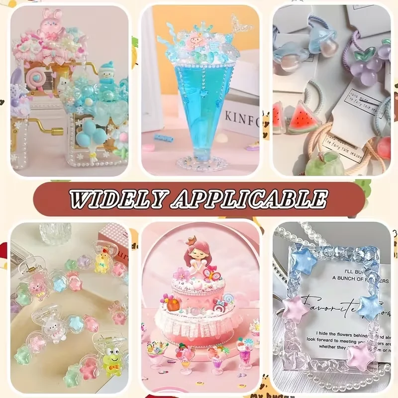 60 pieces Random Mix animal and flower DIY hairpin decorations and phone case decorations