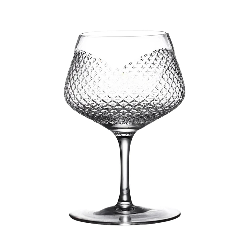 Gin And Tonic Wine Glass Diamond Engraved Glasses Cups Creative Tall Cocktail Glass Cup Personalized Wine Glass Bar Accessories