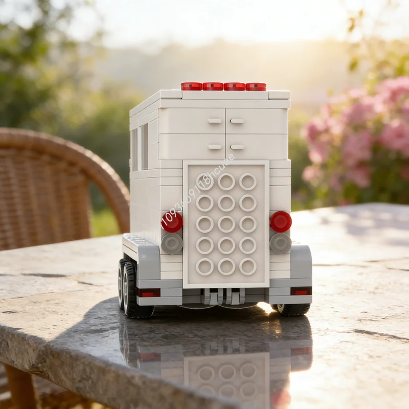 219pcs MOC Horse Trailer City Farm Model Building Blocks Construction Assemble DIY Christmas Gifts Creative Toy Education Idea