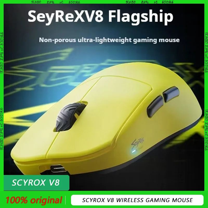 Scyrox V8 Gaming Mouse 2 Mode 2.4G Wireless custom Mouse Support 8k 36g LightWeight Nordic Pixart 3950 Office Mice Gaming Mous