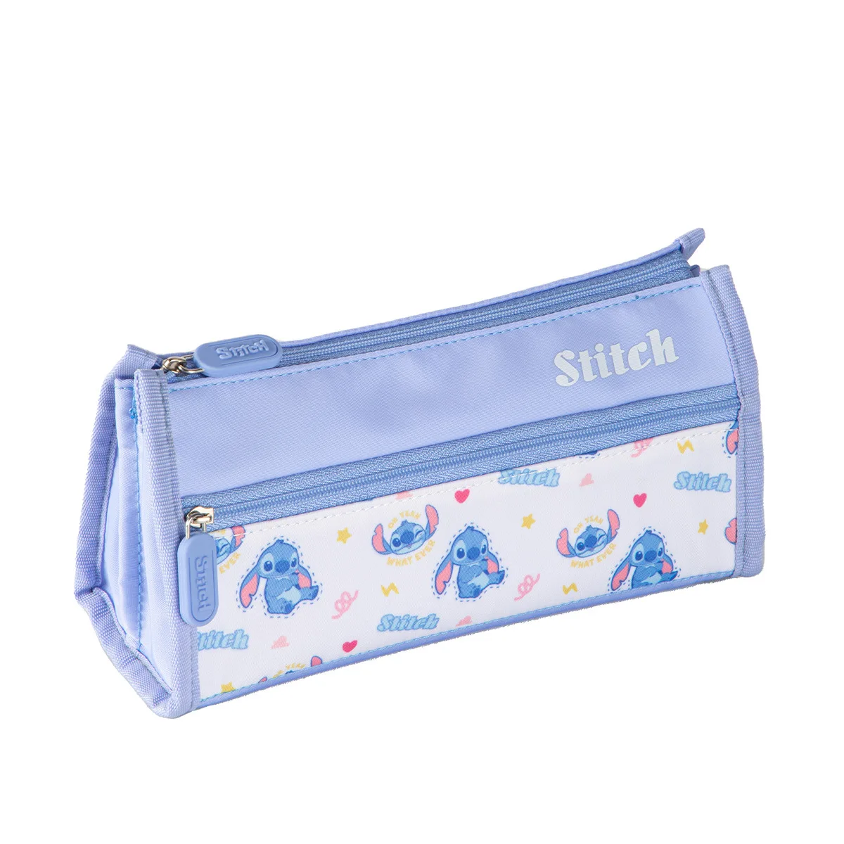 Disney Lilo and Stitch Large Capacity Double Layer Pencil Case Kawaii Mickey Series Pen Bag for Boys Girl Stationery Storage Bag