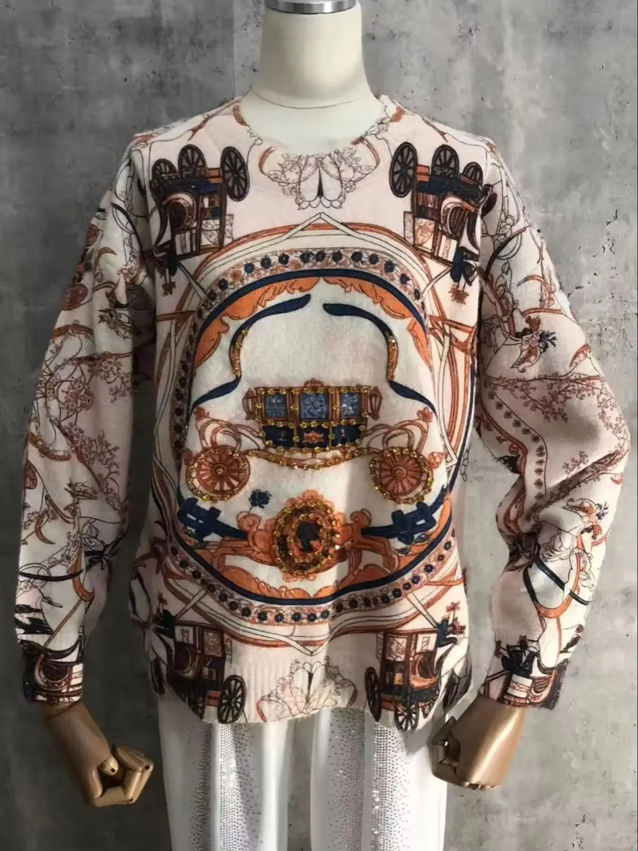 Sparkling Rhinestones Autumn Winter Slim Fit Sweater Pullover Women Knitwear Autumn Winter Warm Knit Coat Luxury Women Clothing