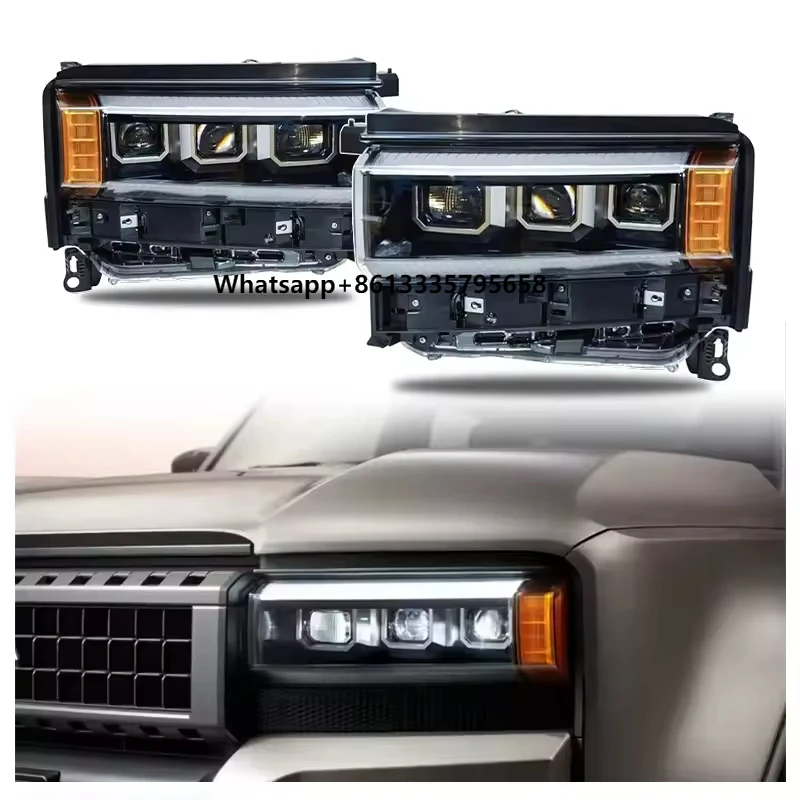 

Auto Lighting Accessories Led Headlamp Car Head Lights 3-Lens LED Headlight for Land Cruiser PRADO LC250 FJ250 2024 2025