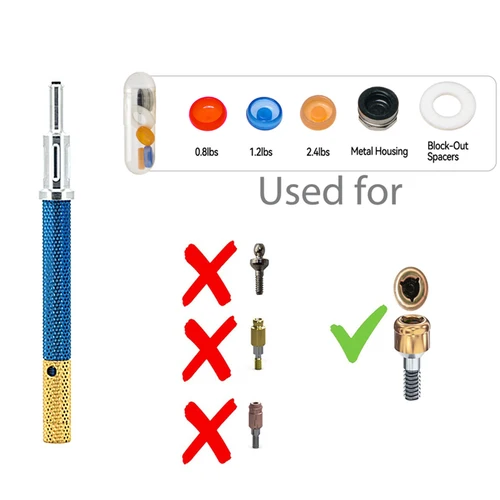 Imagen 2 del producto Tapas de retención de implante Dental, extracción de inserción extraíble, localizador Universal, herramienta central, Kit de fijación de sobredentadura