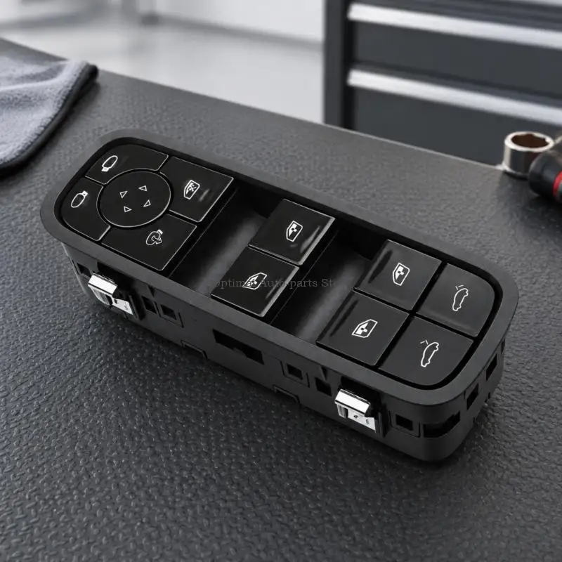 12 V Vehicle Window Switches Assembly, Part Number 971959858C, with Window-Marked Buttons and Integrated Side Clips for