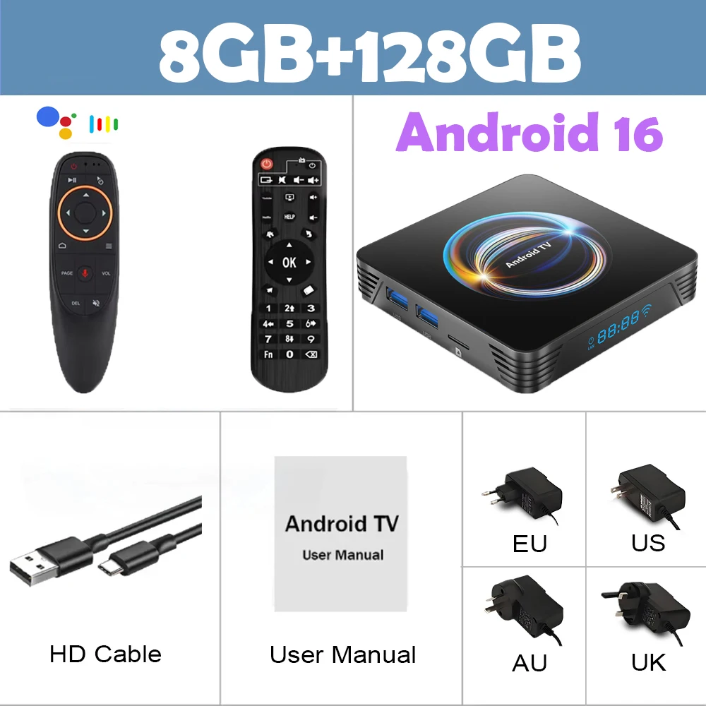 Android 16 スマートTVボックス X66 8GB 256GB RK3528 デュアルWiFi